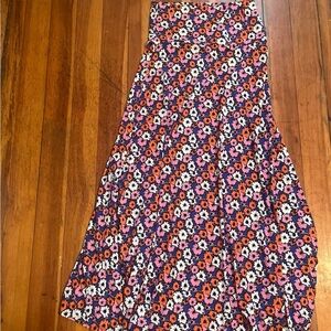 LuLaRoe Floral Maxi Skirt - Purple, Orange, White